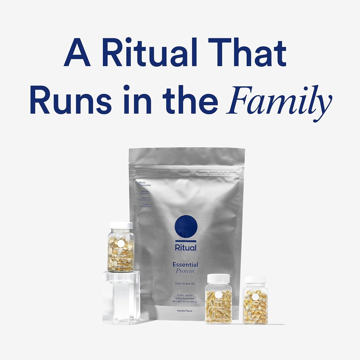 Ritual Multivitamin for Women 50+, Menopause Supplements with Vitamin D3, K2 and Magnesium for Bone Support*, Omega-3 DHA, Vitamin B12, Non-Gmo, Mint Essenced, 30 Day Supply, 60 Vegan Capsules