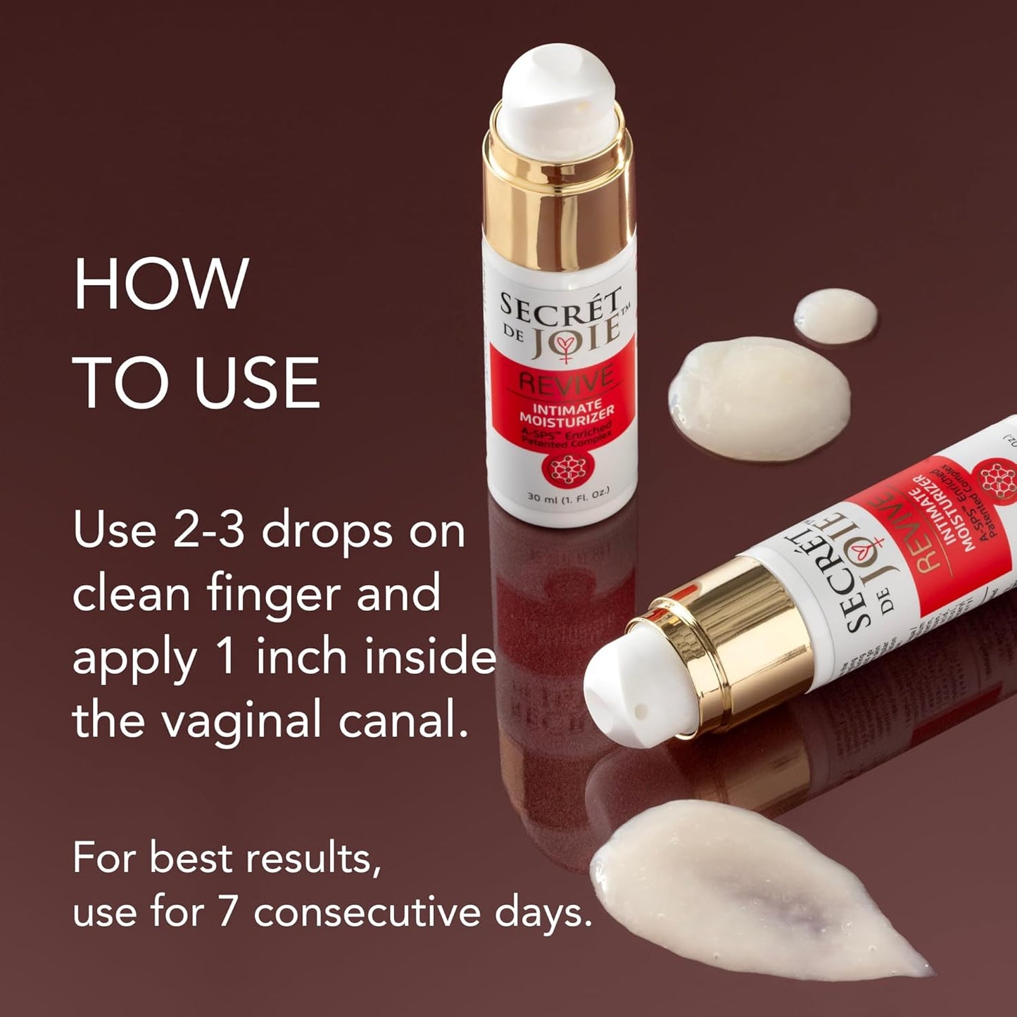REVIVE Vaginal Moisturizer for Intimate Dryness, Long Lasting Moisturizing Gel, Relieves Itchiness & Irritation, Feminine Skin Care, Menopause Support - Hormone Free – 1 Oz
