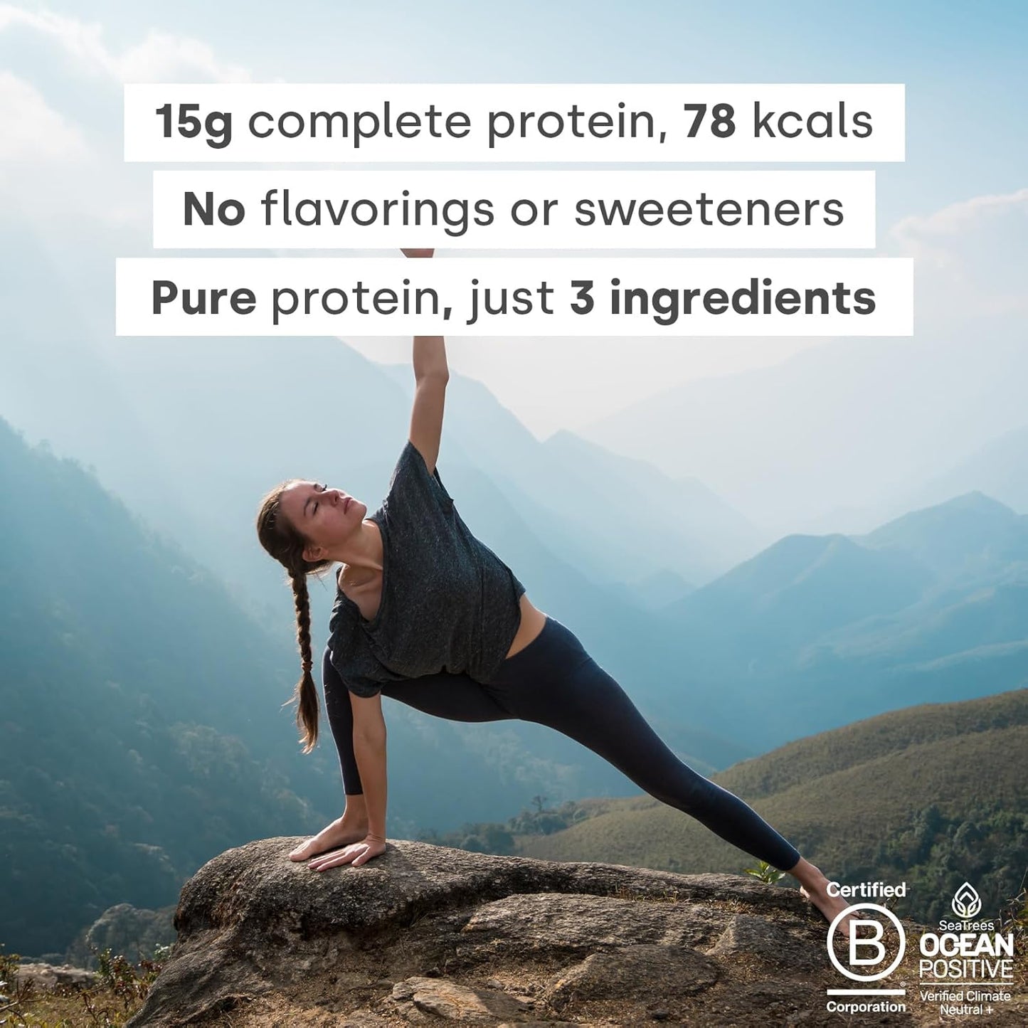 Form Pureblend Protein - Unsweetened and Unflavored Vegan Protein Powder - 15G of Plant Protein Powder Unflavored per Serving. Perfect for Your Smoothies, Cooking and Baking