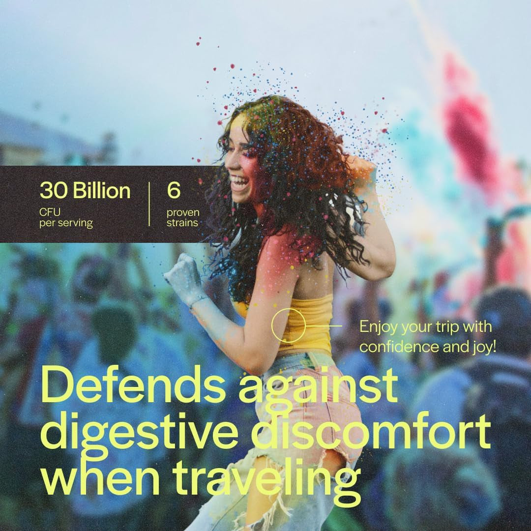 Travel + Defense | Fast Melt Pre + Probiotic for Immune Health While Traveling - Tropical Flavor, 30 Powder Sachets