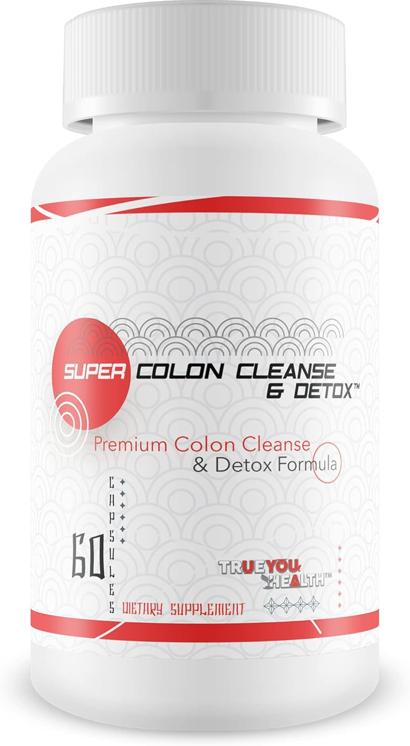 Super Colon Cleanse & Detox - Premium Colon Cleanse & Detox Formula with Herbs, Probiotics, & Fiber - Help Reduce Bloating - Natural Digestive Support & Constipation Relief - Colon Cleanser