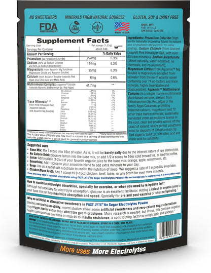 No Sugar Electrolytes Powder in the Raw | Mix in Coffee, Soup, Juice, Water, Smoothies, Broth, Anything | No Sweeteners or Flavorings | Keto & Sugar Free | Non-Gmo & Vegan