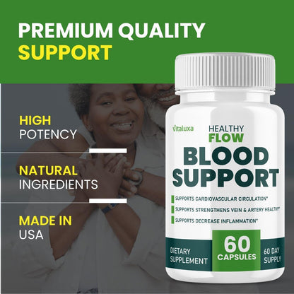 (2 Pack) Healthy Flow Blood Support - Healthyflow Supplement Capsules for Neuropathy Balance Control Men Women, Healthy Blood Flow Cleanse Pills Advanced Formula Natural Max Strength Reviews (120 Ct)