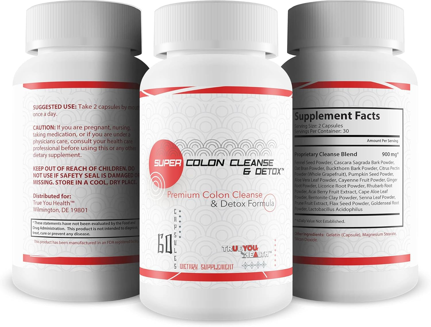 Super Colon Cleanse & Detox - Premium Colon Cleanse & Detox Formula with Herbs, Probiotics, & Fiber - Help Reduce Bloating - Natural Digestive Support & Constipation Relief - Colon Cleanser