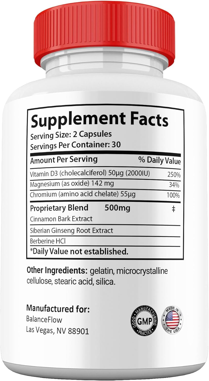 (1 Pack) Balance Flow Glyco Optimizer Capsules, Maximum Strength Official All Natural Premium Formula Vitamin Balanceflow Glyco Glycogen Supplement Pills