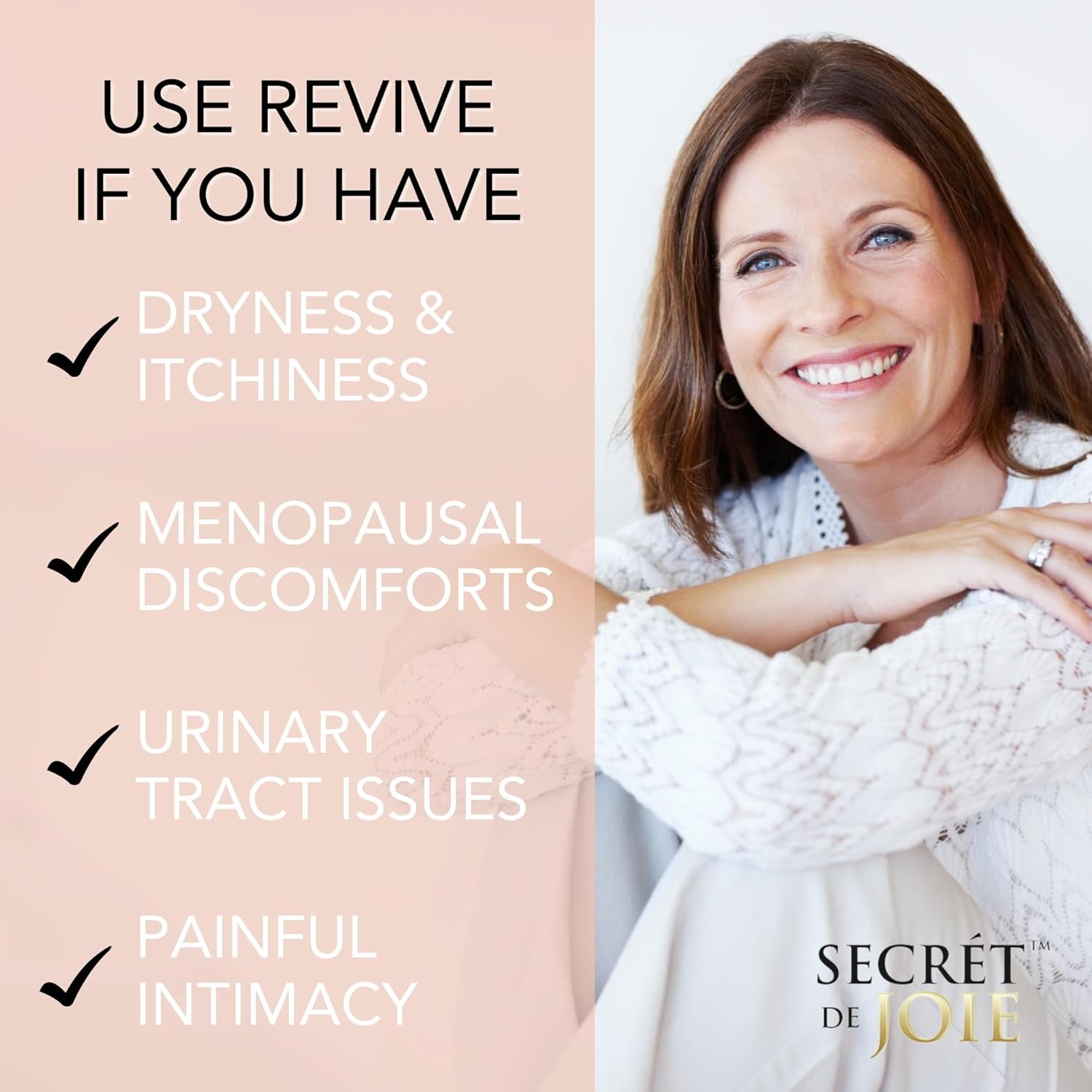 REVIVE Vaginal Moisturizer for Intimate Dryness, Long Lasting Moisturizing Gel, Relieves Itchiness & Irritation, Feminine Skin Care, Menopause Support - Hormone Free – 1 Oz