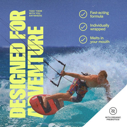 Travel + Defense | Fast Melt Pre + Probiotic for Immune Health While Traveling - Tropical Flavor, 30 Powder Sachets