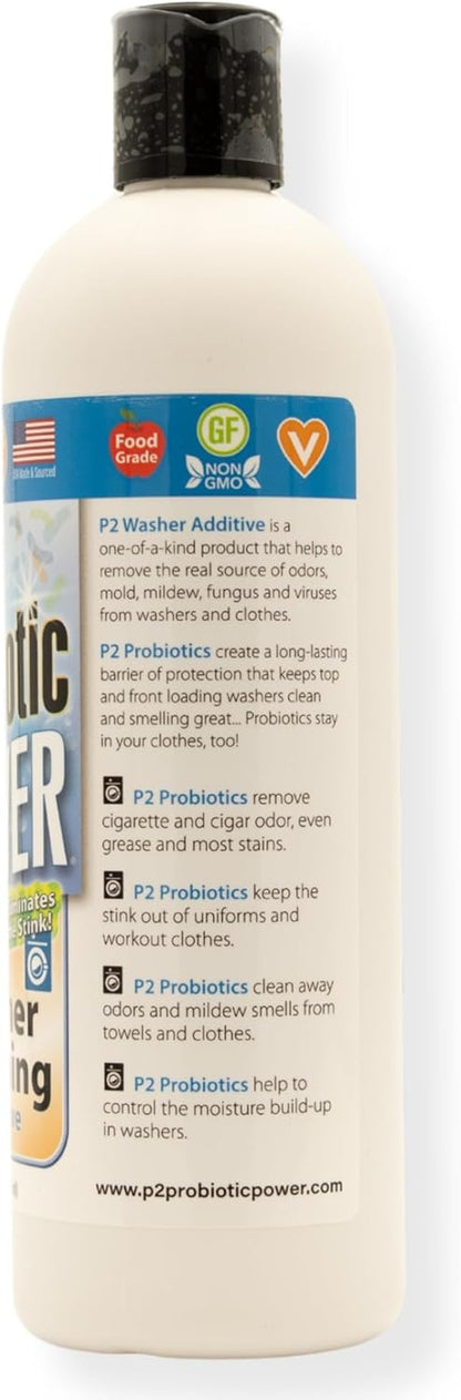 Washer Cleaning Additive – Laundry Machine Cleaner for Top & Front Loading Washers, Odor & Mildew Remover, Stain & Grease Cleaner, Fresh Clothes, Home Laundry Essentials, 16 Oz