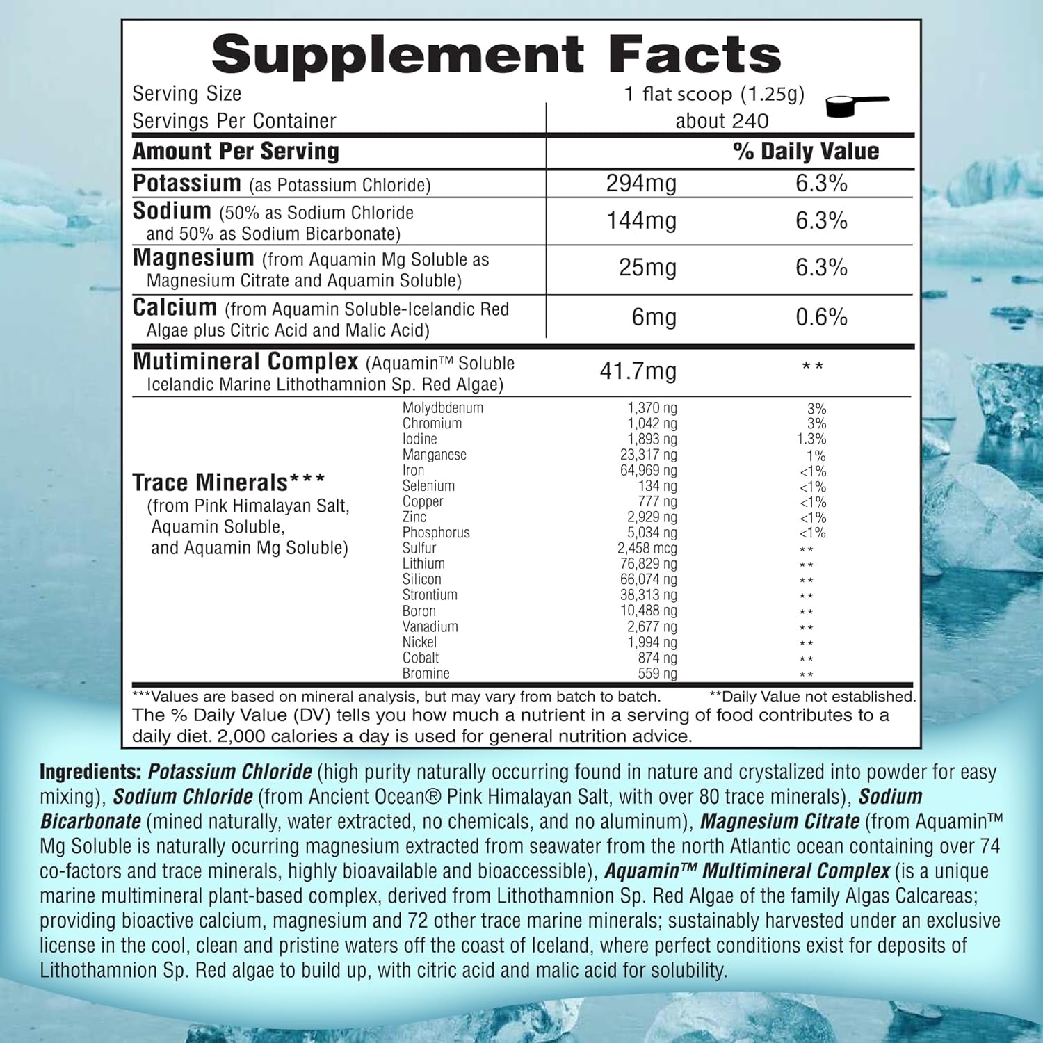 No Sugar Electrolytes Powder in the Raw | Mix in Coffee, Soup, Juice, Water, Smoothies, Broth, Anything | No Sweeteners or Flavorings | Keto & Sugar Free | Non-Gmo & Vegan