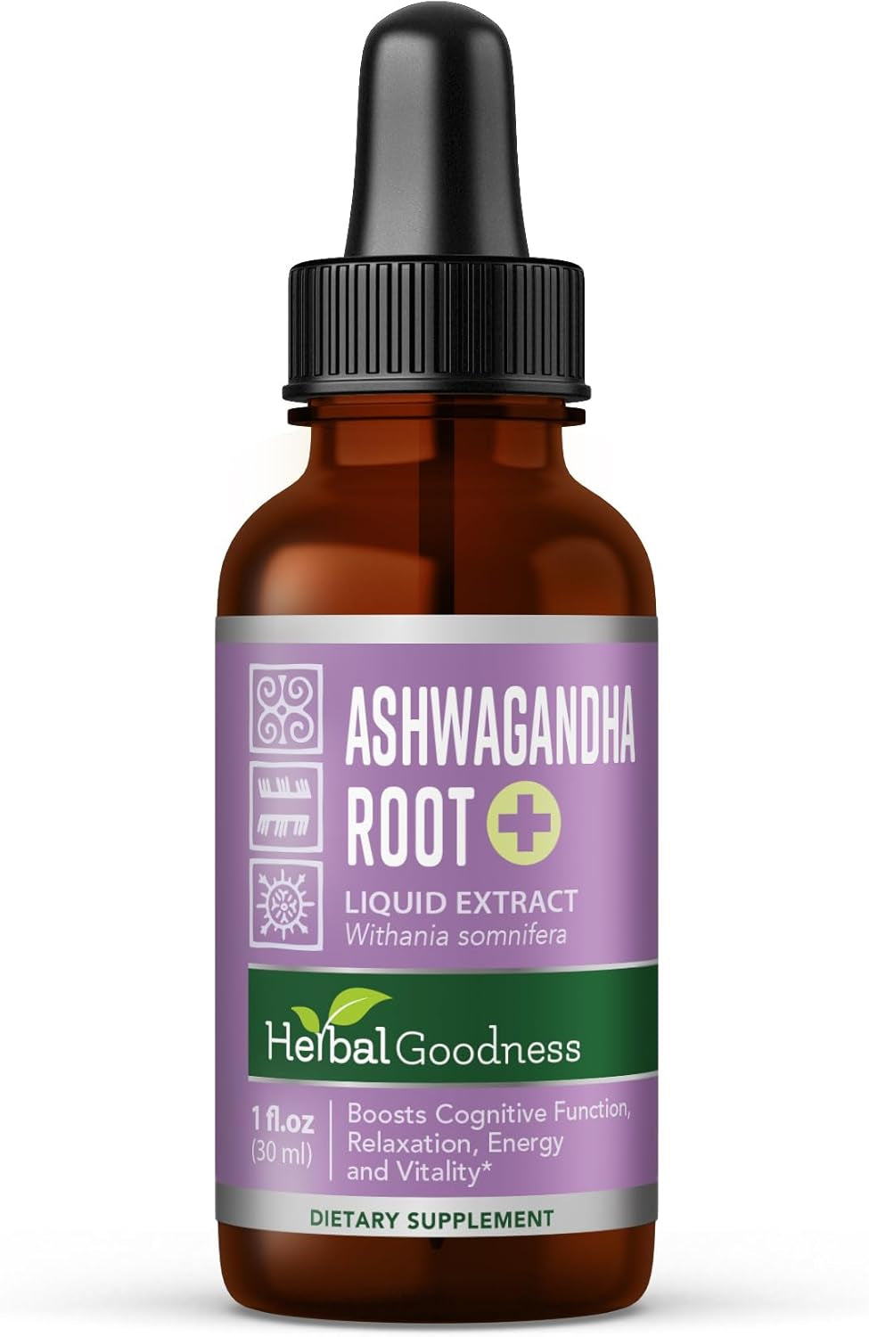 Ashwagandha Root Extract | Organic Ashwagandha Supplements for Women & Men | Natural Calm, Mood Support Supplement | Non-Gmo, Vegan, Adaptogenic, Fast Absorption, Liquid Drops 1 Fl. Oz