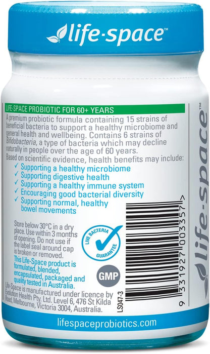 Life Space Probiotic for 60+ Years 60 Capsules
