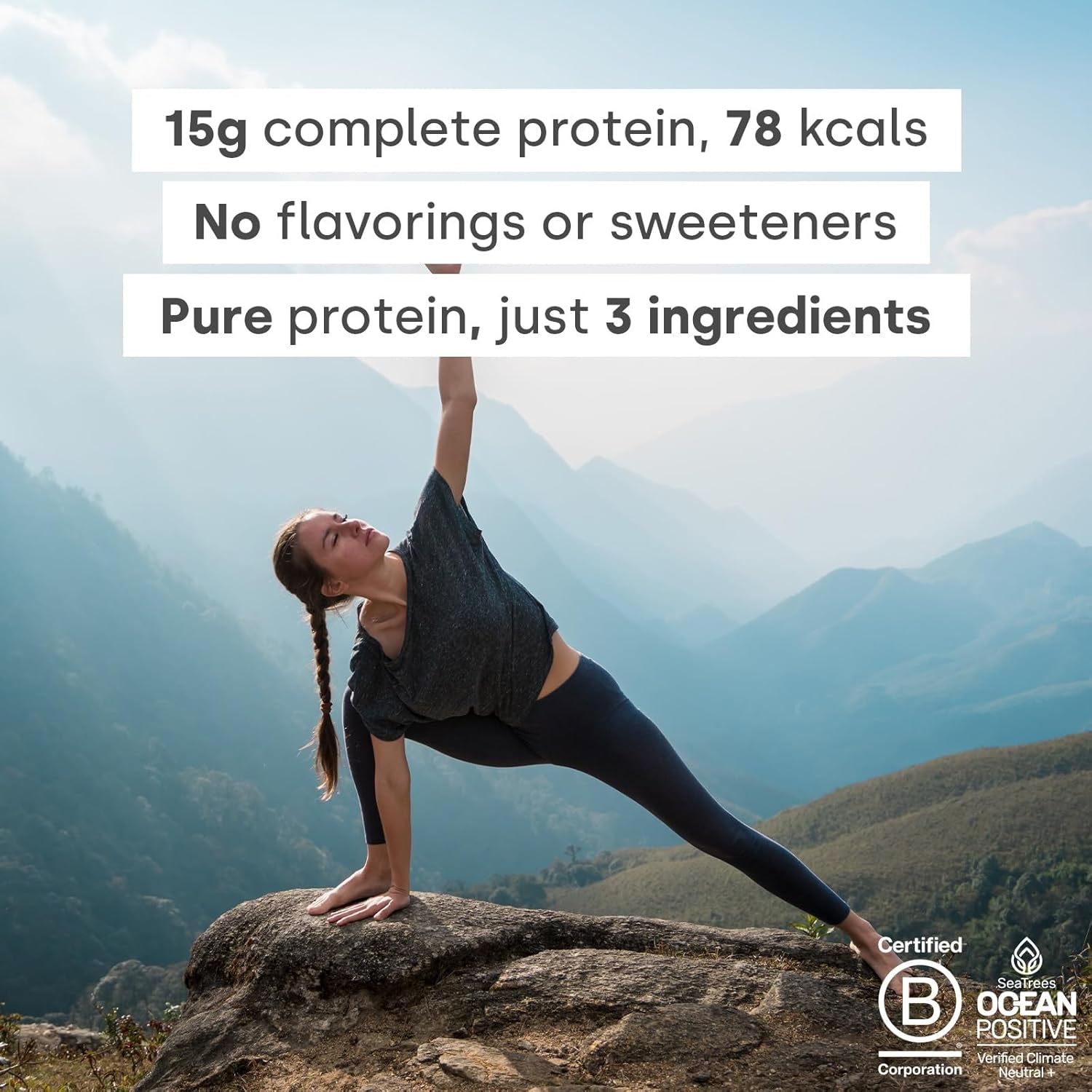 Form Pureblend Protein - Unsweetened and Unflavored Vegan Protein Powder - 15G of Plant Protein Powder Unflavored per Serving. Perfect for Your Smoothies, Cooking and Baking