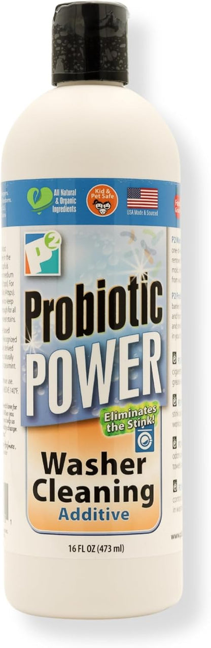 Washer Cleaning Additive – Laundry Machine Cleaner for Top & Front Loading Washers, Odor & Mildew Remover, Stain & Grease Cleaner, Fresh Clothes, Home Laundry Essentials, 16 Oz