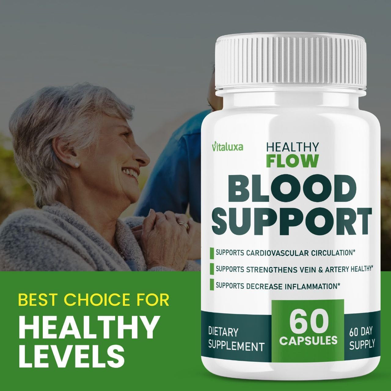 (2 Pack) Healthy Flow Blood Support - Healthyflow Supplement Capsules for Neuropathy Balance Control Men Women, Healthy Blood Flow Cleanse Pills Advanced Formula Natural Max Strength Reviews (120 Ct)